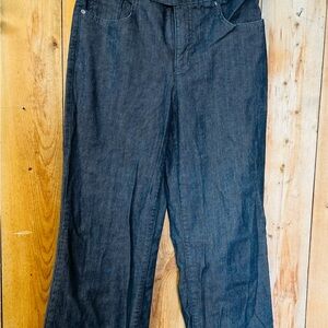 Nine West Dark Blue Women's Wide Leg Jeans